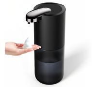 WIYETY Dispenser di sapone automatico, 380 ml, erogatore di sapone elettrico, regolabile in 4 livelli, dispenser di sapone in schiuma No Touch, IPX5, impermeabile, per cucina, bagno, ricarica USB-C