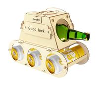 WIYETY Divertente portabottiglie in legno: portabottiglie in legno, portabottiglie fai da te in legno, regali di birra con umorismo per uomini, regali di compleanno, festa del papà, legno, dt