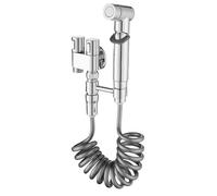 WIYETY Doccetta per bidet per WC: set di doccetta in acciaio inossidabile con doppio rubinetto a 1-in-2-out, accessorio per bidet da bagno per il lavaggio degli animali domestici, pulizia del bagno