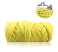 WIYETY Fai da te e ingombranti gomitoli di lana: 500 g, filato per lavori a maglia a mano, uncinetto, coperta a maglia, filato grosso, coperta per coperte, cesti per animali domestici, colore giallo