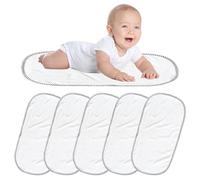 WIYETY Fasciatoio riutilizzabile per pannolini: 6 pezzi, fasciatoio per bambini, 30 x 60 cm, lavabile, delicato e protettivo, comfort per bambini, bianco