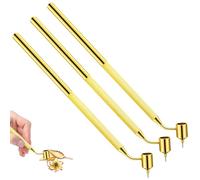 WIYETY Fluid Writer Pen Paint Pen 3 pezzi Fine Line Pennarelli Slanting Fine Line per la riparazione di colpi di pietra, graffi, oro, 0,3 mm + 0,5 mm + 0,7 mm