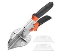 WIYETY Forbici Angolari 45° - 135°, Forbici per Taglio Preciso, 2 Lame di Ricambio, Forbici Multifunzionali per Tagliare Sughero, Plastica, PVC