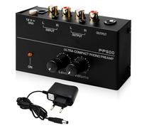 WIYETY Giradischi Phono preamplificatore: PP500 preamplificatore fono, preamplificatore audio stereo elettronico con ingresso e uscita RCA