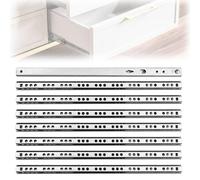 WIYETY Guide per cassetti 310 mm x 17 mm (8 pezzi), guide per cassetti con cuscinetti a sfera in acciaio, scanalatura per cassetti con set di viti, estrattore cassetto