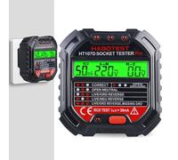 WIYETY HT107D - Tester di presa con test RCD e display di tensione LCD, con 6 tipi di diagnosi di guasto, indicatore spia di controllo, indicatore di tensione e corrente