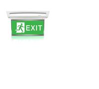 WIYETY Illuminazione di emergenza a LED impermeabile, luce di emergenza: luce di emergenza a LED con batteria di emergenza 3 h, luce di uscita di emergenza con 6 pittogrammi di uscita di emergenza per