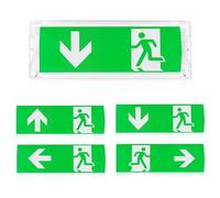 WIYETY Illuminazione di emergenza a LED: lampada di emergenza impermeabile IP65, illuminazione a LED, luce di emergenza con batteria di emergenza 3 ore, luce di uscita di emergenza con 4 icona di