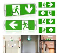 WIYETY Illuminazione di Emergenza a LED, Luce Continua di Fuga Con Batteria 3h e Pulsante di Prova Manuale