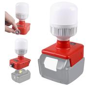 WIYETY Lampada a batteria per Einhell, batteria da 18 V, lampada da lavoro da 12 W, con lampadine E27, 350-1300 lm, lampada da cantiere, attrezzatura da campeggio per Einhell batteria da 18 V (senza