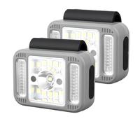 WIYETY Lampada a LED a clip: 2 pezzi clip lampada per esterni USB ricaricabile, impermeabile, luce di sicurezza per cappello, jogging, corridore, pesca, passeggino