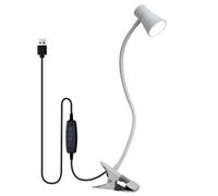WIYETY Lampada da Lettura Zoomabile a LED con Morsetto: Lampada da Letto Dimmerabile, Lampada a LED con Collo di Cigno USB con 3 Modalità di Temperatura del Colore, Lampada da Comodino a LED con