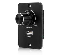 WIYETY LED Dimmer PWM 12 - 24 V, dimmer LED con ricarica rapida USB QC 3.0, 5 A, 3 fili, dimmer per camper, barca, camion, roulotte, rimorchi, strisce LED monocolore