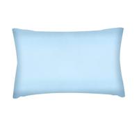 WIYETY Mini cuscino da viaggio per bambini, con federa in cotone, cuscino da viaggio, morbido, per bambini, pranzo, blu, 28 x 17 cm