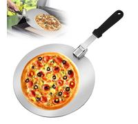 WIYETY Pala rotonda per pizza, 12 pollici, pala per pizza in acciaio inox, pala rotonda per pizza, pala per pizza con manico pieghevole, sollevatore per pizze, pane, pasticceria