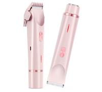 WIYETY Rasoio elettrico da donna 2 in 1: rasoio intimo a doppia testa per donne, bikini trimmer, impermeabile bagnato e asciutto per viso, corpo, gamba, bikini