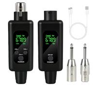 WIYETY Ricevitore microfono XLR ricevitore: 2.4G 1 a 1 microfono senza fili adattatore per microfono dinamico microfono a condensatore, per voce/parlare pubblico