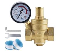 WIYETY Riduttore di pressione acqua 3/4 pollice DN20, con manometro e valvola di riduzione della pressione