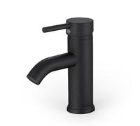 WIYETY, rubinetto per bagno, rubinetto per doccia, nero, in acciaio inox, miscelatore monocomando per doccia, per bagno, colore nero