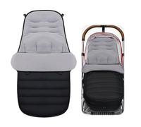 WIYETY Sacco nanna impermeabile per passeggino, sacco per passeggino, con cerniera, antiscivolo, per passeggino, passeggino, per tutti i passeggini, colore nero