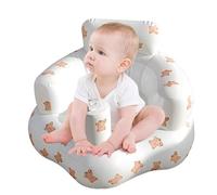 WIYETY Seggiolino gonfiabile per bambini a partire dai 3 mesi in su, con pompa ad aria incorporata, schienale e supporto per collo, sedile da pavimento per bambini, per imparare a sedersi