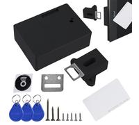 WIYETY Sensore per scheda IC a batteria, serratura intelligente, serratura per cassetti, serratura digitale nascosta invisibile fai da te, senza foro perforato, nero (batterie non incluse)