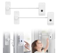 WIYETY Serratura per frigorifero con impronte digitali: 2 pezzi intelligente per finestra delle porte con impronte digitali, blocco di sicurezza per armadio per bambini, ricarica USB per congelatore