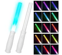 WIYETY Set di 2 barre luminose a LED: 15 colori, per feste, per feste, concerti, matrimoni, colore bianco