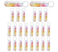 WIYETY Set di 24 portachiavi in acrilico per carrello della spesa, rimovibili, per matrimonio, battesimo, compleanno