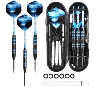 WIYETY Set di 3 freccette con punta in metallo, freccette professionali da 22 g con fusto in alluminio, anelli in gomma anti-allentati, alette per freccette ideali per principianti e professionisti,