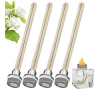 WIYETY Set di 4 stoppini di ricambio per lampada a olio con bruciatore catalitico, per migliorare l'aria ambiente, decorazione della casa, 18 cm (argento)