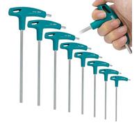 WIYETY Set di chiavi con impugnatura a T, set di cacciaviti metrici, 8 pezzi (2,0 mm/2,5 mm/3 mm/4 mm/5 mm/6 mm/8 mm/10 mm, chiave a brugola con manici trasversali