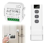 WIYETY Set di controllo radio per tapparella, controllo motore + telecomando RF + modulo ricevitore, interruttore radio, persiane, tende da sole, montaggio facile, portata