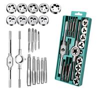 WIYETY Set di utensili per filettatura: 20 pezzi Set di utensili per filettatura, M3 - M12, Set di utensili per filettatura ad alta precisione