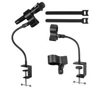 WIYETY Supporto per microfono da 50 cm: Supporto per microfono regolabile, braccio a collo di cigno con clip in metallo, supporto per microfono a collo di cigno flessibile, supporto per microfono da