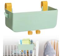 WIYETY Tasche da Letto Appendibile: Organizer per Comodino con Gancio, Fasciatoio, Libreria, Dormitorio - Verde