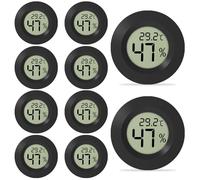 WIYETY - Termometro igrometro mini LCD digitale: 10 confezioni di misurazione della temperatura interna dell'umidità, per interni ed esterni, termoigrometro per ufficio, soggiorno, serra, frigorifero