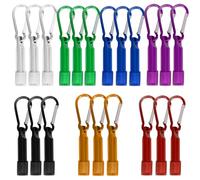 WIYETY Torcia portachiavi a LED: 21 pezzi, mini torcia portachiavi per bambini, torcia in alluminio colorato con gancio per arrampicata