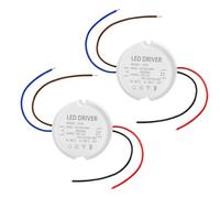 WIYETY Trasformatore LED Mini alimentatore di rete: 2 pezzi da incasso, rotondo, impermeabile IP67, trasformatore a LED per luci a LED, illuminazione per interni ed esterni