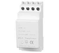 WIYETY Trasformatore per campanello 8 V 12 V 24 V: trasformatore 8 VA, uscita a bassa tensione, compatto per guida di montaggio standardizzata (35 mm)