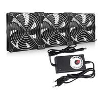 WIYETY - Ventola da 120 mm con controllo della velocità 220 V, ventola di raffreddamento senza spazzole con copertura in metallo, grande volume d'aria, ventilatore di scarico silenzioso per computer