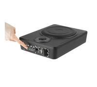 Wiyuer Subwoofer da 9 pollici, sottile e compatto, subwoofer attivo, amplificatore integrato, audio ultra sottile, per auto, subwoofer, 200 W, nero