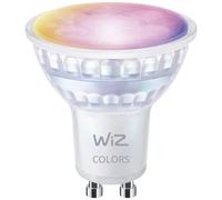 WiZ GU10 Faretto Smart, Sostituzione lampadina GU10 da 50W | 16 milioni di colori, Sfumature di bianco, Wi-Fi e bluetooth, Smart Home, Controllo vocale via app, Compatibile con Alexa