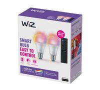 WiZ A60 LED opaco WiFi E27 8,5W RGBW telecomando set di 2 WiZ