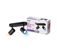 WiZ Faretto Smart Imageo WiFi, Luce Bianca da Calda a Fredda Dimmerabile, 2x5W, 2 punti luce, GU10, Nero, Tecnologia SpaceSense, Controllo Vocale (Alexa, Apple HomeKit, Google Home)
