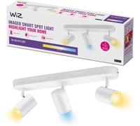 WiZ Faretto Smart Imageo WiFi, Luce Bianca da Calda a Fredda Dimmerabile, 3x5W, 3 Punti Luce, Bianco, Tecnologia SpaceSense, Controllo Vocale (Alexa, Apple HomeKit, Google Home)