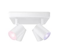 WiZ Faretto da soffitto Imageo, quadrato a 4 luci bianco WiZ