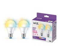 WiZ GU10 Smart LED Bulb - Sostituzione GU10 da 60W, sfumature di bianco, Wi-Fi/Bluetooth, controllo vocale/App, funziona con Google Home, Alexa e HomeKit, 2 lampadine