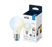 Wiz Connected Lampadina Smart, Smerigliata, Luce Bianca Dimmerabile, A60, E27, 7W, 2700 -6500 K, Wi-Fi+Bluetooth