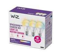 WiZ Lampadina Goccia Smart WiFi, Luce Bianca da Calda a Fredda, attacco E27, equivalente a 60W, Tecnologia SpaceSense, Controllo Vocale (Alexa, Apple HomeKit, Google Home), confezione da 3
